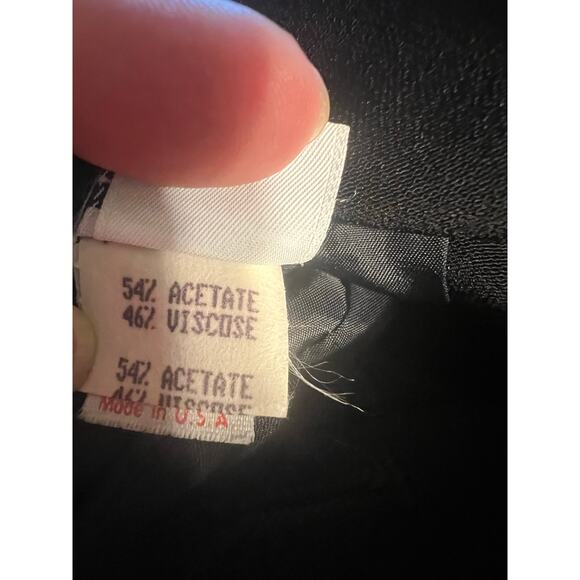 Anne Klein Women’s Suit Jacket Blazer Black sz 10 vtg feminine ptp 20.5 office - Picture 15 of 15